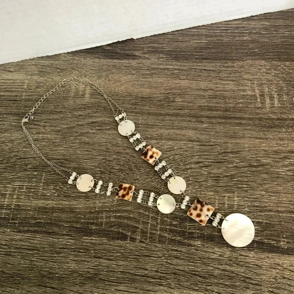 Fifth Avenue Collection Rhinestone and Shell Necklace - Picture 6 of 8